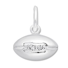 Football Charm Sterling Silver