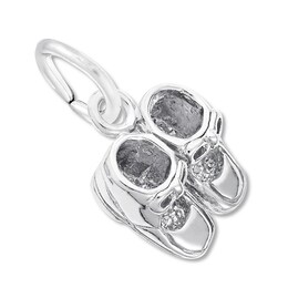 Baby Shoes Charm Sterling Silver