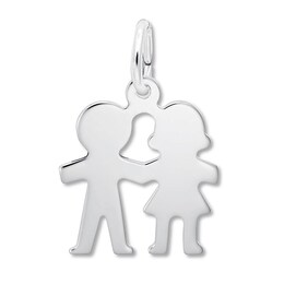 Boy and Girl Charm Sterling Silver