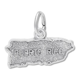 Puerto Rico Charm Sterling Silver