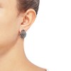 Thumbnail Image 4 of Wheat Design Textured Button Earrings Sterling Silver/14K Yellow Gold