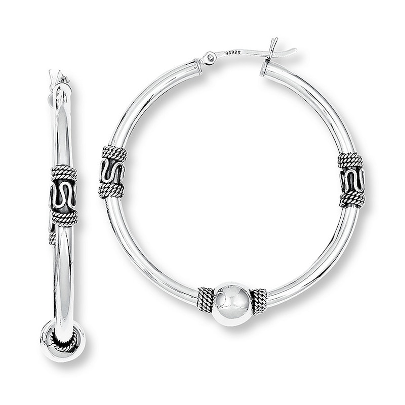 Main Image 1 of Hoop Earrings Sterling Silver