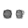 Thumbnail Image 1 of Wheat Design Textured Disk Stud Earrings Sterling Silver