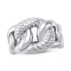Rope Interlock Ring Sterling Silver