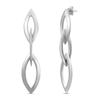Thumbnail Image 1 of Interlocking Marquise Drop Earrings Sterling Silver