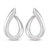 Thumbnail Image 2 of Oval Drop Earrings Sterling Silver