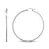 Thumbnail Image 2 of Square Hoop Tube Earrings Sterling Silver 50mm