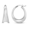 Thumbnail Image 2 of Oval Hoop Earrings Sterling Silver