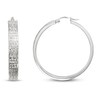 Thumbnail Image 2 of Diamond Cut Hoop Earrings Sterling Silver