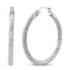 Thumbnail Image 0 of Crystal Cut Hoop Earrings Sterling Silver