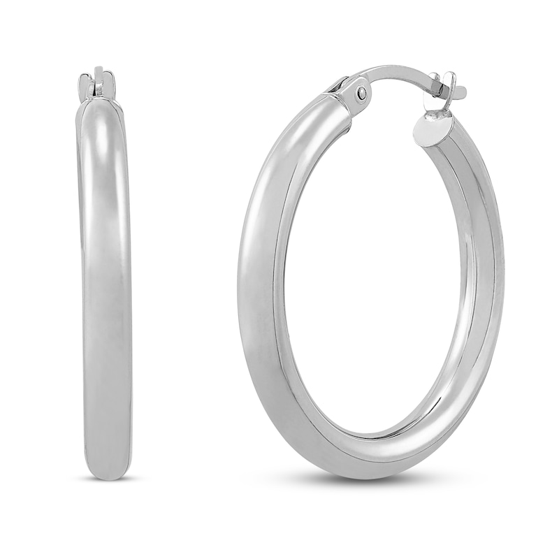 Main Image 1 of Hoop Earrings Sterling Silver 25mm