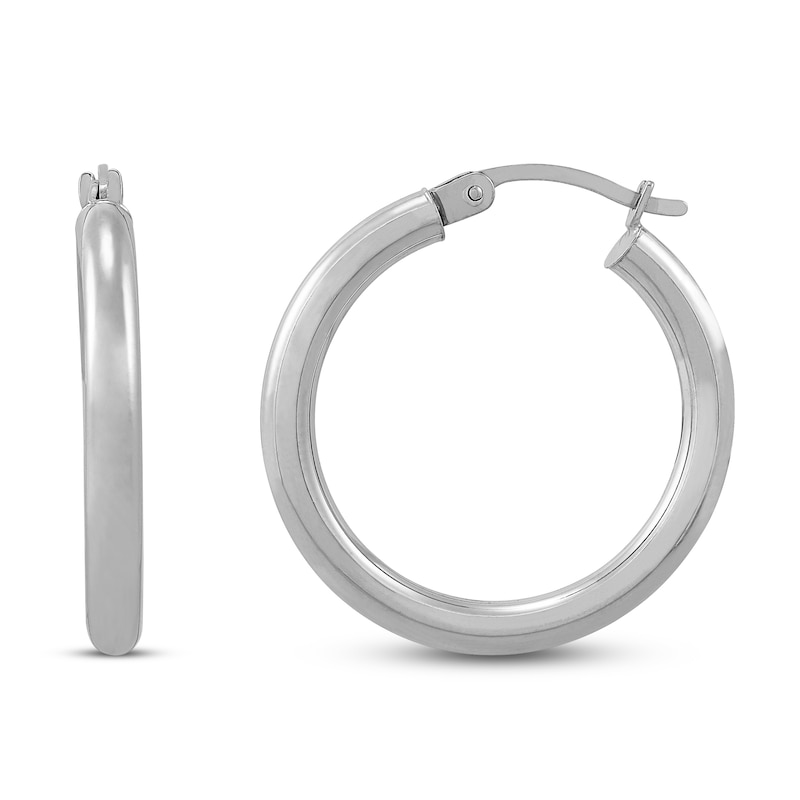 Main Image 2 of Hoop Earrings Sterling Silver 25mm