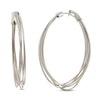 Thumbnail Image 0 of Pesavento DNA Spring Large Oval Hoop Earrings Sterling Silver/Ruthenium-Plated