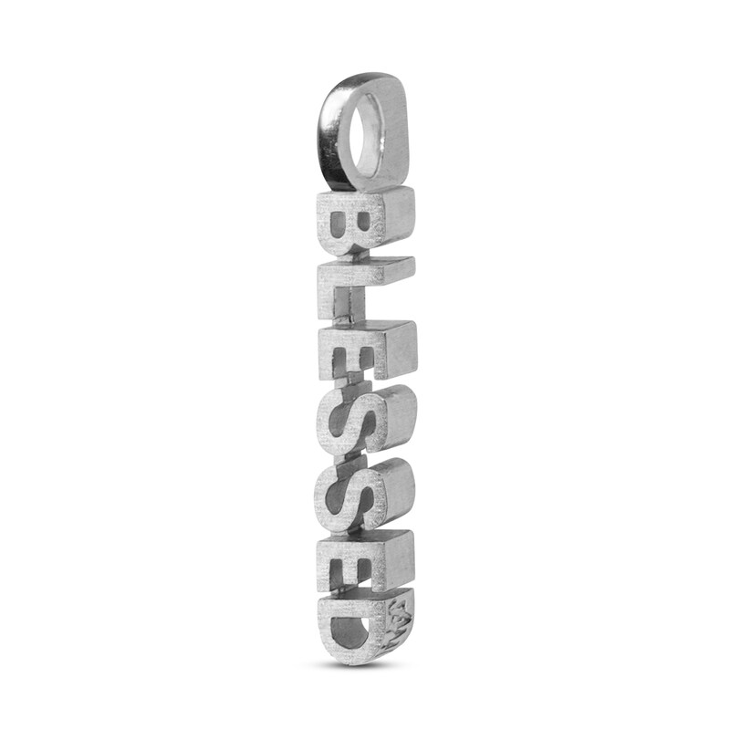 Main Image 2 of Alex Woo Mini X BLESSED Charm Sterling Silver