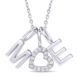 Couple's Initials Heart Charm Necklace (2 Initials)