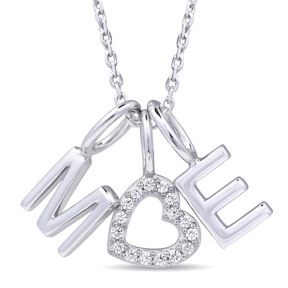 Couple's Initials Heart Charm Necklace (2 Initials)