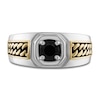 Thumbnail Image 3 of 1933 by Esquire Men's Natural Black Spinel Ring Sterling Silver/14K Yellow Gold