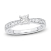 Thumbnail Image 1 of Diamond Engagement Ring 3/4 ct tw Princess/Round 14K White Gold