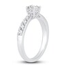 Thumbnail Image 2 of Diamond Engagement Ring 3/4 ct tw Princess/Round 14K White Gold
