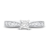 Thumbnail Image 3 of Diamond Engagement Ring 3/4 ct tw Princess/Round 14K White Gold