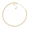 Thumbnail Image 1 of Semi-Solid Curb Chain Choker 14K Yellow Gold 12" Adj.