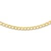 Thumbnail Image 2 of Semi-Solid Curb Chain Choker 14K Yellow Gold 12" Adj.