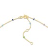 Thumbnail Image 3 of Solid Circle Station Necklace Multi-Colored Enamel 14K Yellow Gold 18"