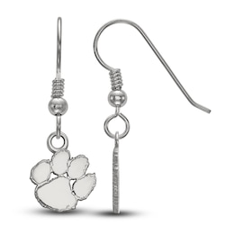 Clemson University Dangle Earrings Sterling Silver