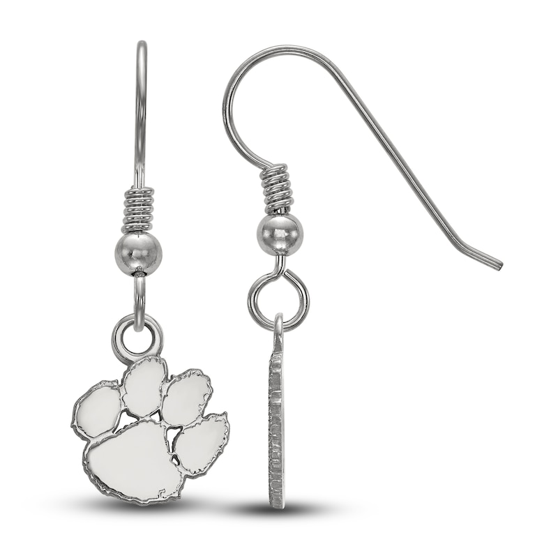 Main Image 1 of Clemson University Dangle Earrings Sterling Silver
