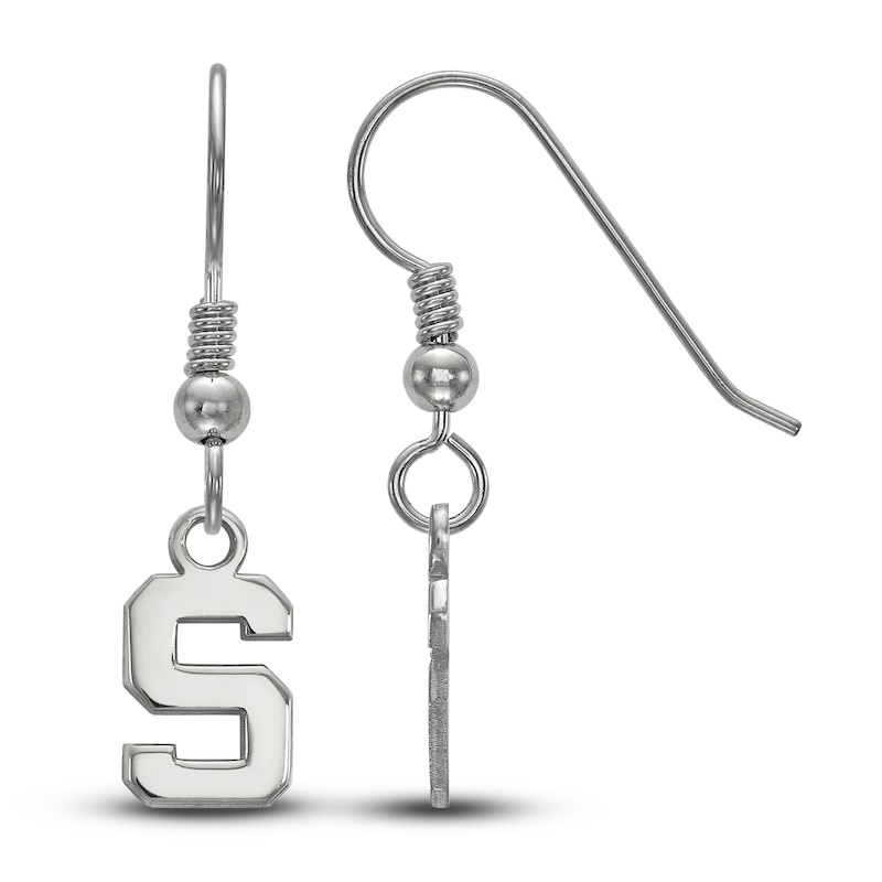 Main Image 1 of Michigan State University Dangle Earrings Sterling Silver