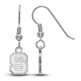 North Carolina State University Dangle Earrings Sterling Silver