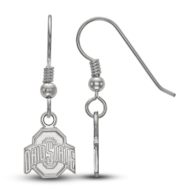 Ohio State University Dangle Earrings Sterling Silver