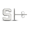 Thumbnail Image 1 of Michigan State University Stud Earrings Sterling Silver