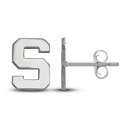 Michigan State University Stud Earrings Sterling Silver