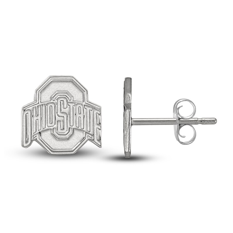 Main Image 1 of Ohio State University Stud Earrings Sterling Silver