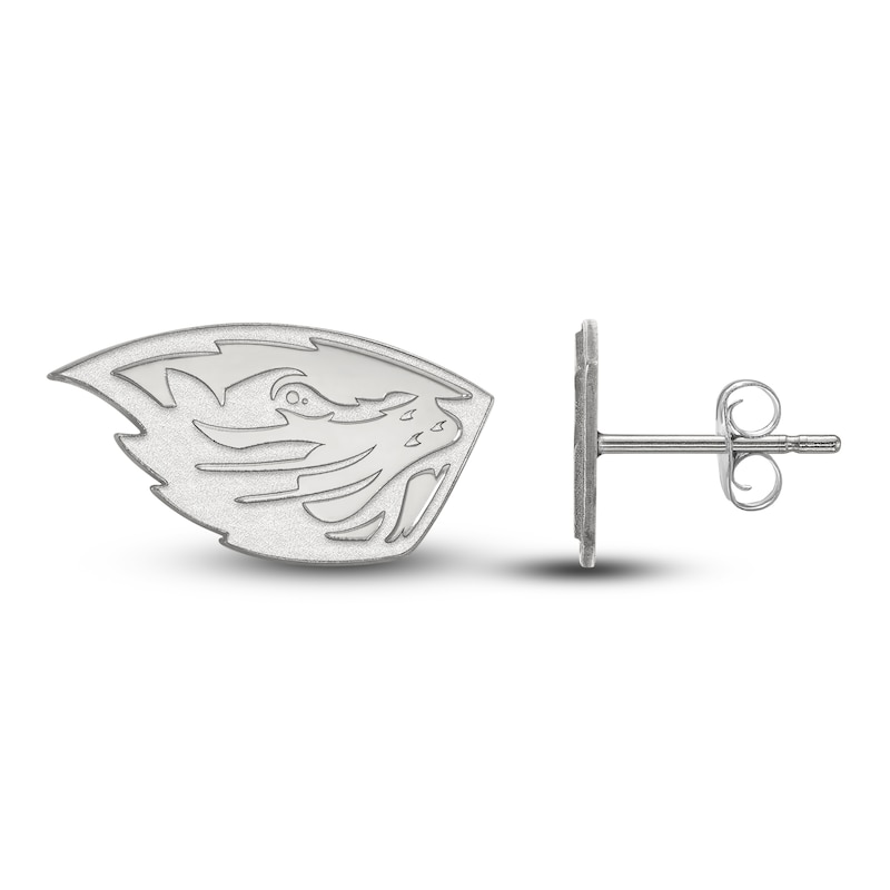 Main Image 1 of Oregon State University Stud Earrings Sterling Silver