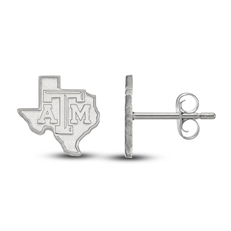 Texas A&M University Stud Earrings Sterling Silver