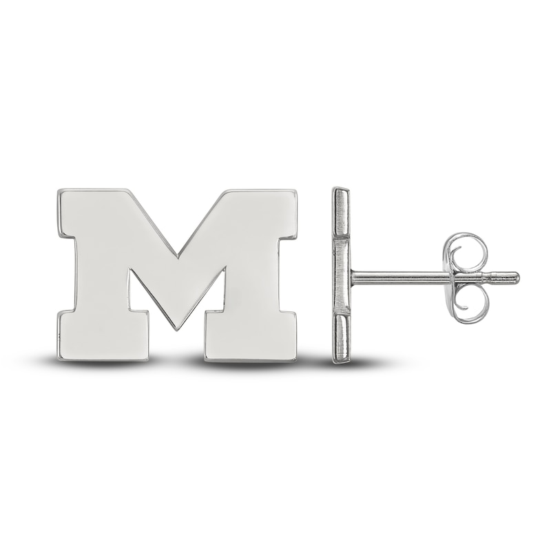 Main Image 1 of University of Michigan Stud Earrings Sterling Silver