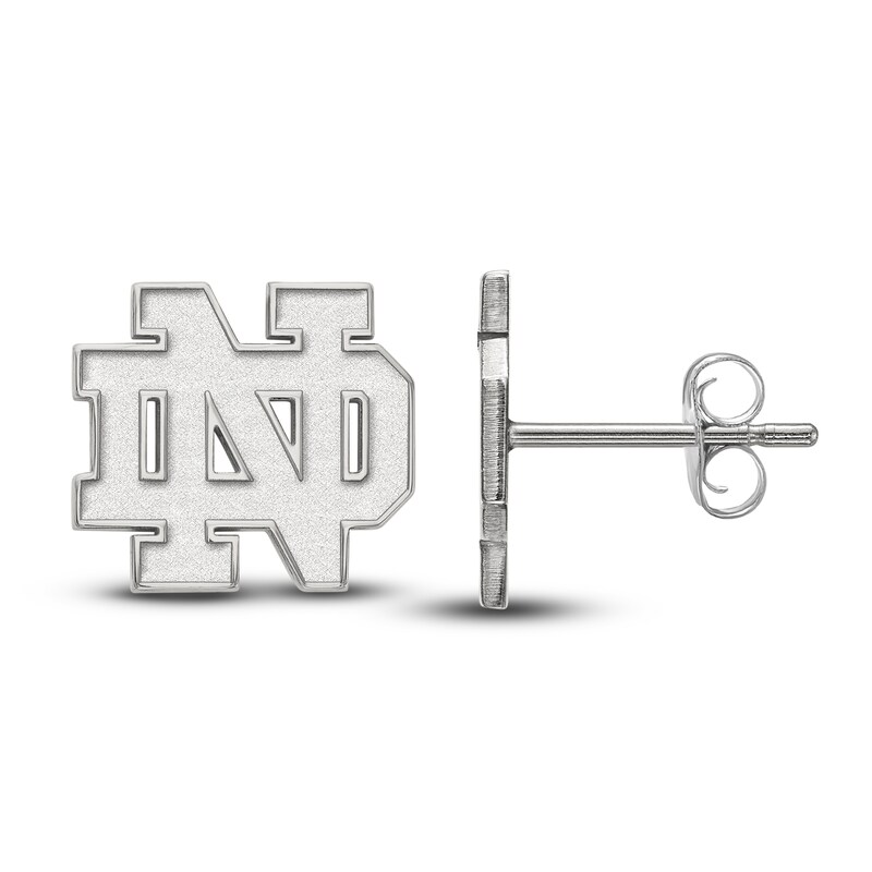 Main Image 1 of Notre Dame University Stud Earrings Sterling Silver
