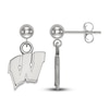University of Wisconsin Dangle Earrings Sterling Silver