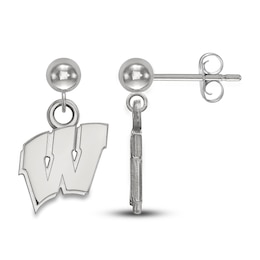 University of Wisconsin Dangle Earrings Sterling Silver