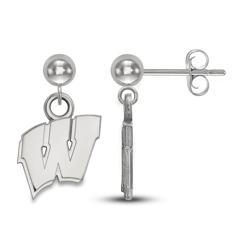 University of Wisconsin Dangle Earrings Sterling Silver
