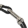 Thumbnail Image 2 of Marco Dal Maso Men's Black Leather Bracelet Sterling Silver 8"