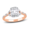 Diamond Engagement Ring 3/8 ct tw Baguette/Round 14K Rose Gold
