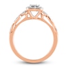 Thumbnail Image 2 of Diamond Engagement Ring 3/8 ct tw Baguette/Round 14K Rose Gold