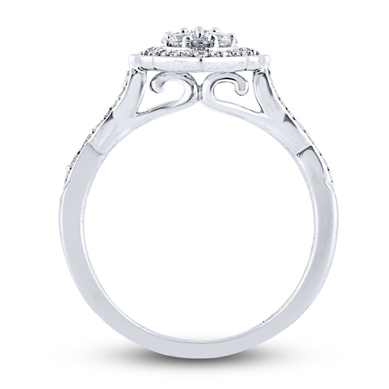 Main Image 2 of Diamond Engagement Ring 1/2 ct tw Round 14K White Gold