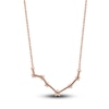 Thumbnail Image 2 of Diamond Libra Constellation Pendant Necklace 1/6 ct tw Round 14K Rose Gold
