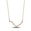 Thumbnail Image 3 of Diamond Libra Constellation Necklace 1/6 ct tw Round 14K Rose Gold