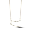 Thumbnail Image 1 of Diamond Gemini Constellation Necklace 1/6 ct tw Round 14K Yellow Gold
