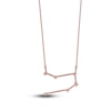 Thumbnail Image 3 of Diamond Gemini Constellation Necklace 1/6 ct tw Round 14K Rose Gold